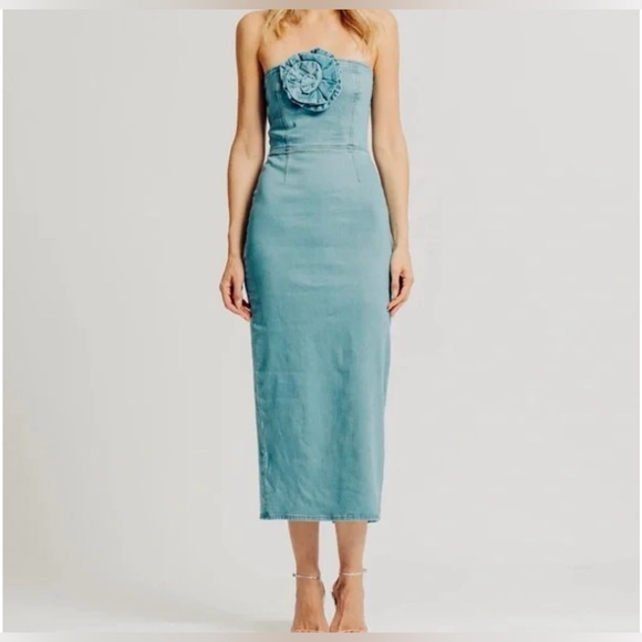 Torn by Ronny Kobo Renee Denim Dress NWT Size S - Picture 1 of 8